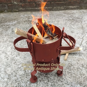 Wood Coal Burning Stove Kitchen Cooking Use Antique Fire Pit Portable