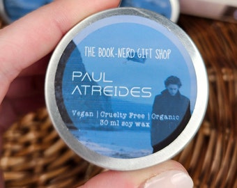 Mini kaarsje Paul Atreides, Dune, movie, game, book inspired, bookish