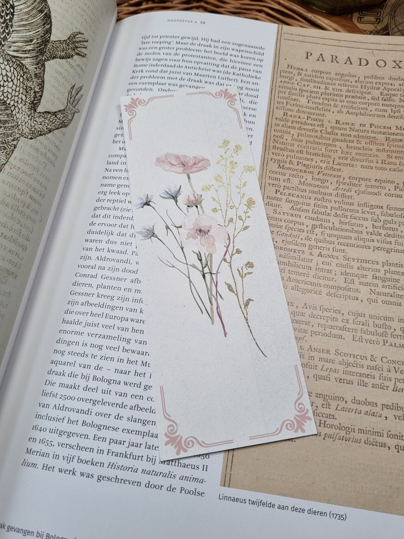 Aestethic bookmark, boekenlegger, bookish, cottagecore afbeelding 3