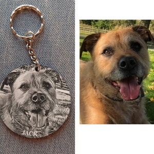 Large laser engraved personalised pet keyring handbag/ backpack/dog keyring