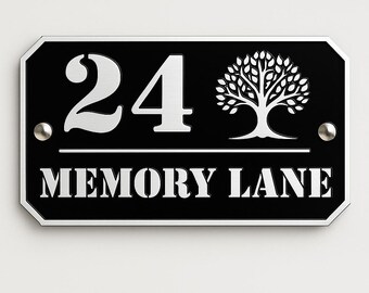 Unique Front Door Number Personalised with House Number and Street Name