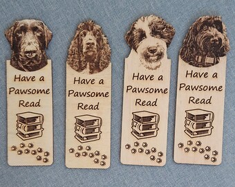 Personalized Pet Bookmark Laser Engraved wooden Dog Cat Lover Gift