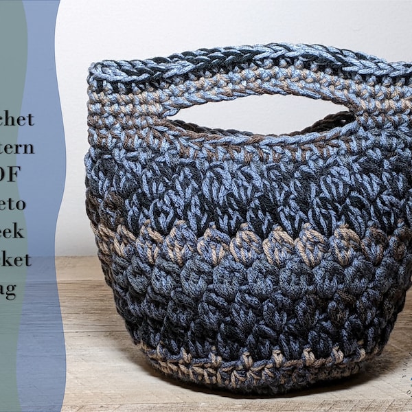 Crochet Pattern: Oketo Creek Bucket Bag