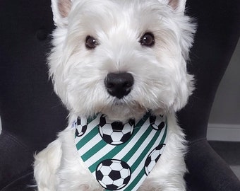 Football soccer and England supporter flag handmade pet over the collar bandana & bow tie with velcro fastening balls Euros RobbieGetsCrafty