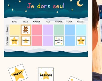 I learn to sleep alone, children's reward chart, children sleeping through the night, I sleep alone in my room, children's sleep aid, pdf