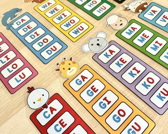Als Kind lesen lernen, Tiersilbenregeln, Silben lernen, Kindergarten, CP, Montessori, Lernspiel, Busybook Kids