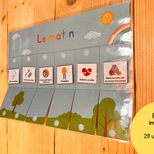 Morning routine for children, routine chart, morning routines, children&#39;s schedule, Montessori, customizable children&#39;s routine, kindergarten