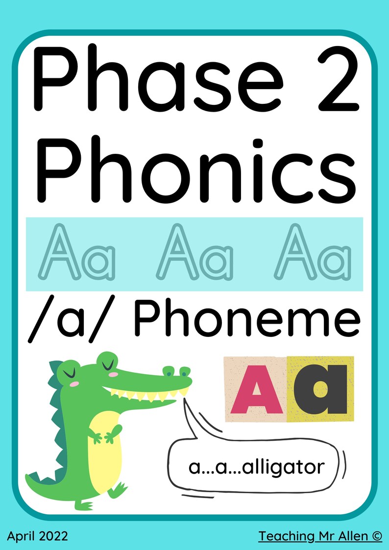 Letter A Phonics & Handwriting Workbook Independent Printable Etsy