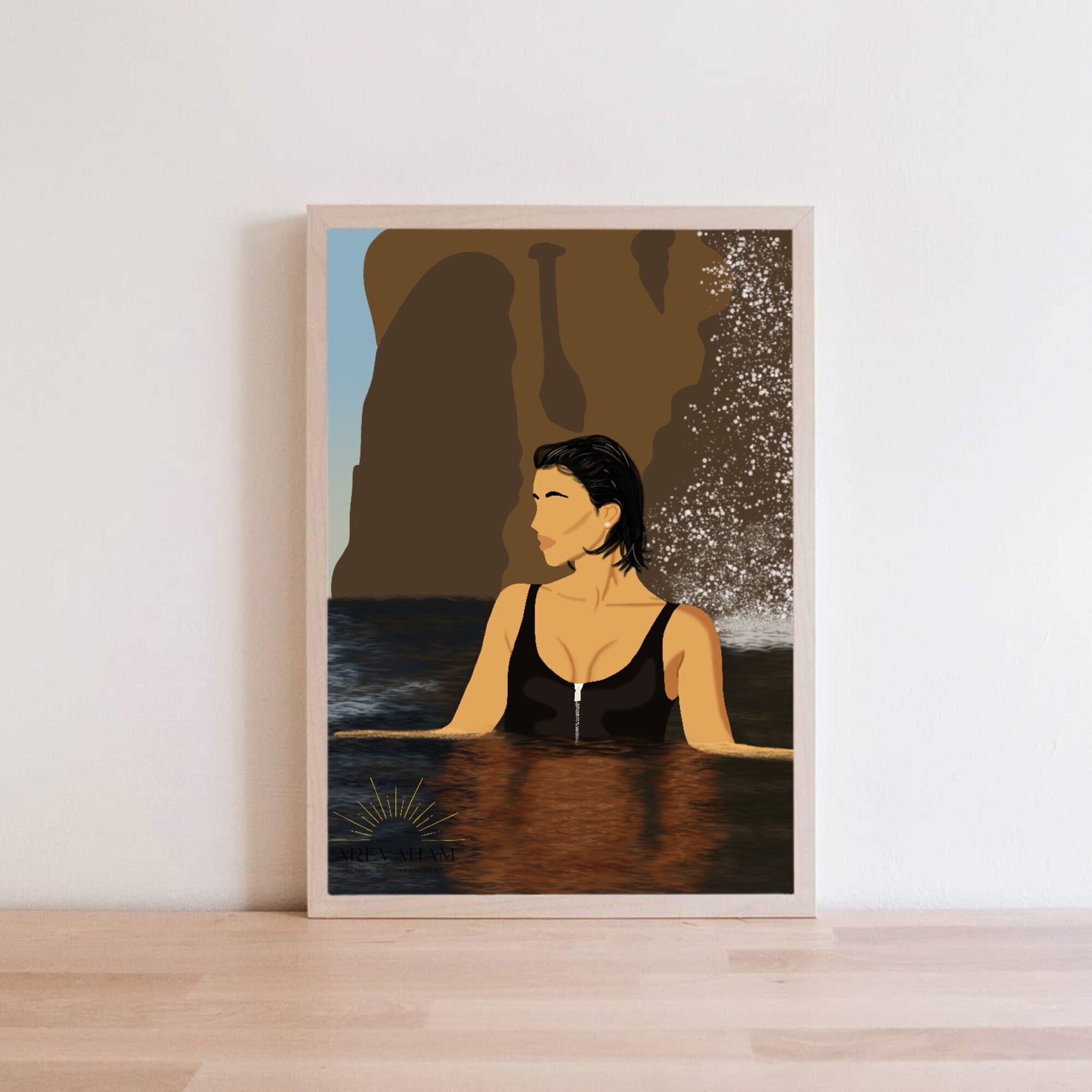 Illustration Personnalisé Minimaliste - Visage Fond Travaille