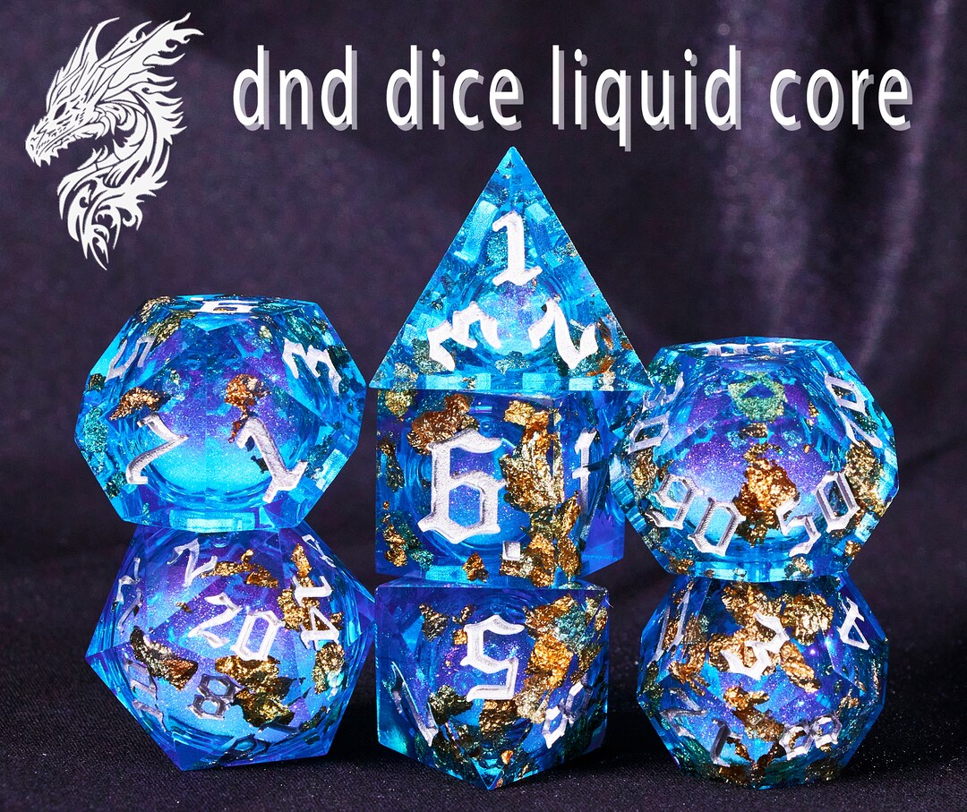 Dnd Dice Set Liquid Core , Liquid Core Dungeons and Dragons Dice Set