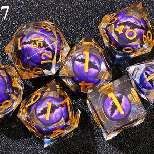 Beholder's Eye dnd dice set liquid core for d&d gifts #07 Beholder's Eye