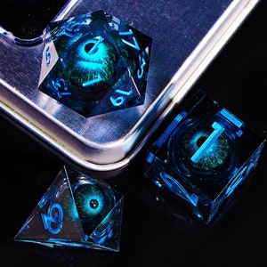 Beholder's Eye dnd dice set liquid core for d&d gifts First Image Dice Set
