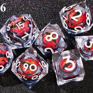 Beholder's Eye dnd dice set liquid core for d&d gifts #06 Beholder's Eye
