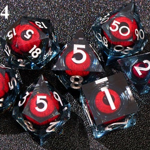 Beholder's Eye dnd dice set liquid core for d&d gifts #04 Beholder's Eye