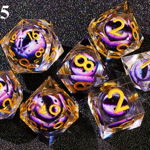 Beholder's Eye dnd dice set liquid core for d&d gifts #05 Beholder's Eye