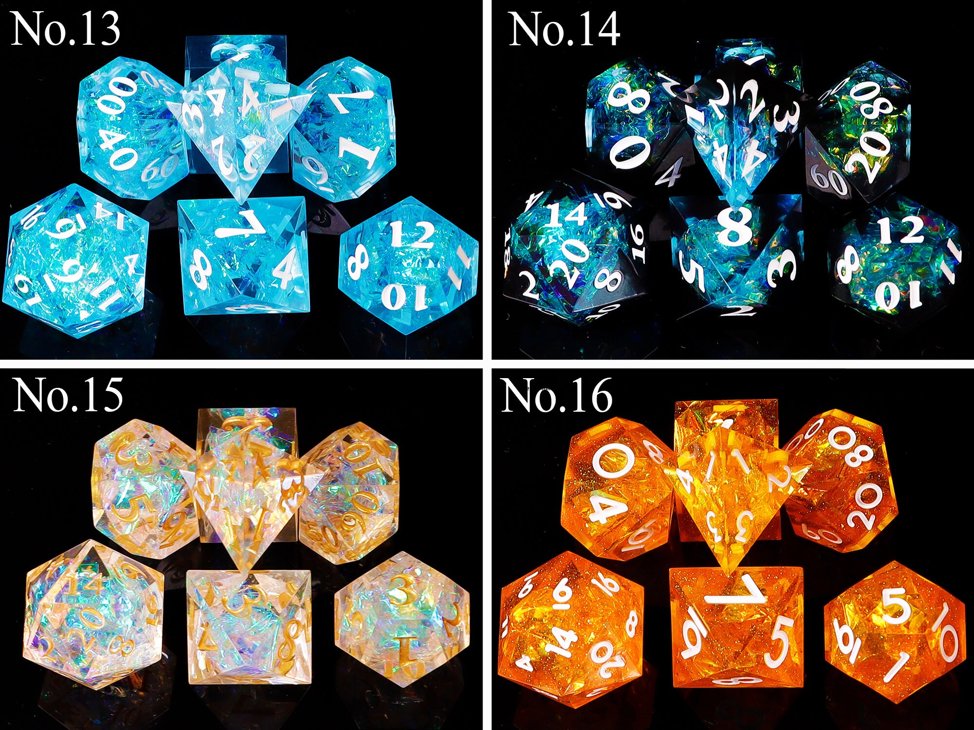 Sharp Edge Dice Set Dnd for Role Playing Games Full Dnd Dice Etsy