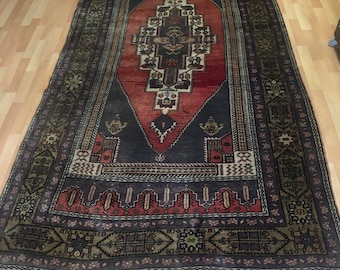 Vintage Turkish Rug, runner ,Large Rug, Vintage Rug, Antique Rug,3 ft x 10 ft Red Rug, Bohemian Bedroom Rug, Office Rug, Oversize Carpet,