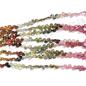 Natural Multi Tourmaline Heart Beads-4 to 4.5mm Approx-16 Inch-Faceted Tourmaline Beads-Tourmaline-Heart Shape Tourmaline-Multi Tourmaline