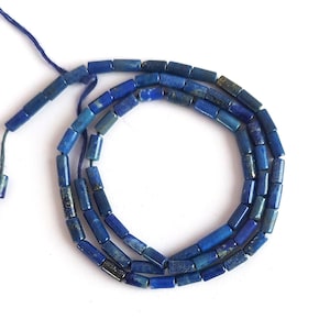 Natural Lapis Lazuli Tube Shape Beads-Lapis Smooth Tube Beads-Lapis Lazuli Beads-Smooth Tube Beads- Lapis- Lapis Smooth Beads-Tube Beads