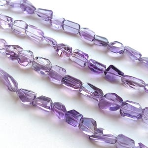 Natural Shaded Amethyst Nuggets- 9x9.5mm to 9x15mm Approx-15 inch-Amethyst Faceted Beads-Nugget Beads-Amethyst Beads-Amethyst Gemstone Bead