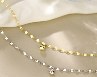 Lucky anklet chain 2 colors anklet - 925 sterling silver