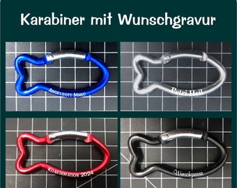 Fisch Karabiner Personalisierbar