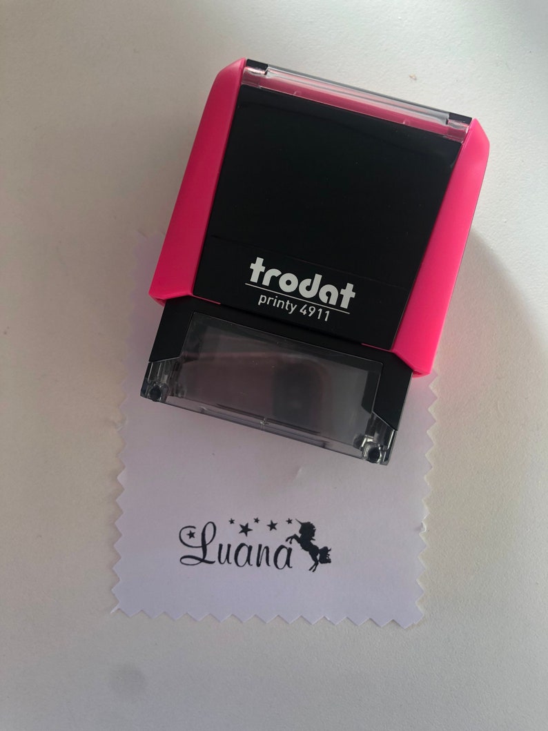 Stempel Printy 4911 Personalisierbar Neon Pink