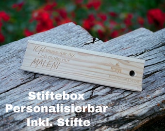 Stiftebox inkl. Stifte Personalisierbar