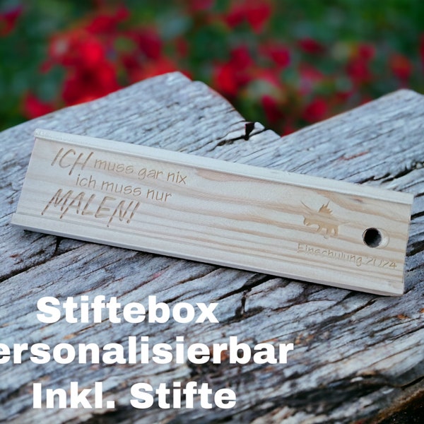 Stiftebox inkl. Stifte Personalisierbar