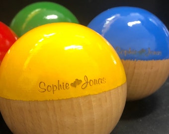 Boccia wooden balls customizable