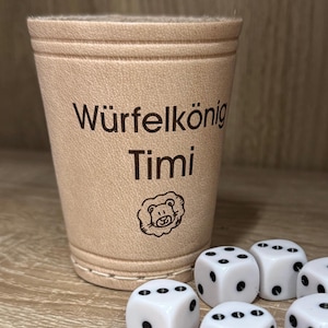 Dice Cup Leather Personalizable