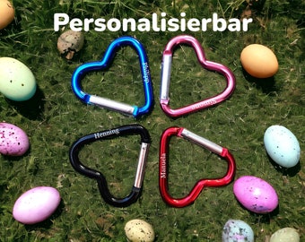 Karabiner Herzform Personalisierbar