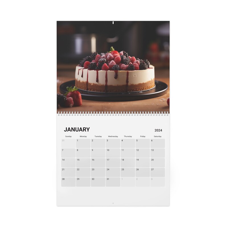 Desserts Calendar 2024, Food Calendar Etsy