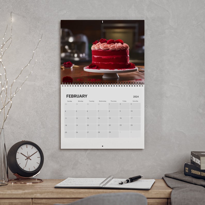 Desserts Calendar 2024, Food Calendar Etsy