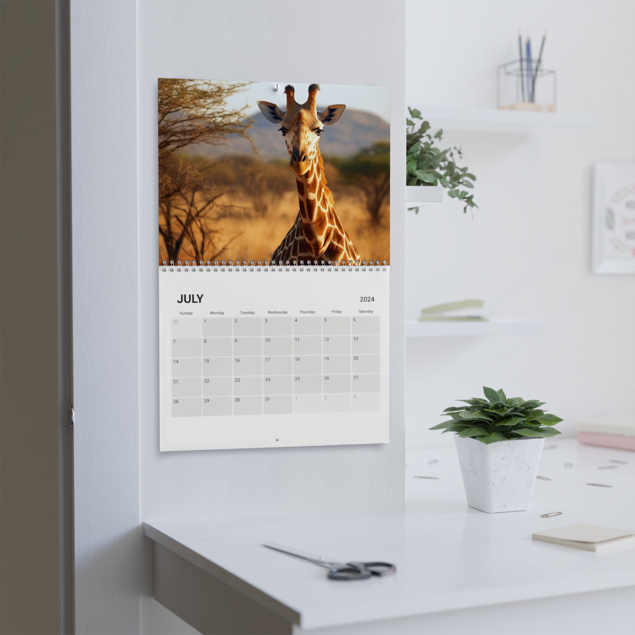 African Wildlife Calendar (2024) sold by Fireplace HighRise SKU