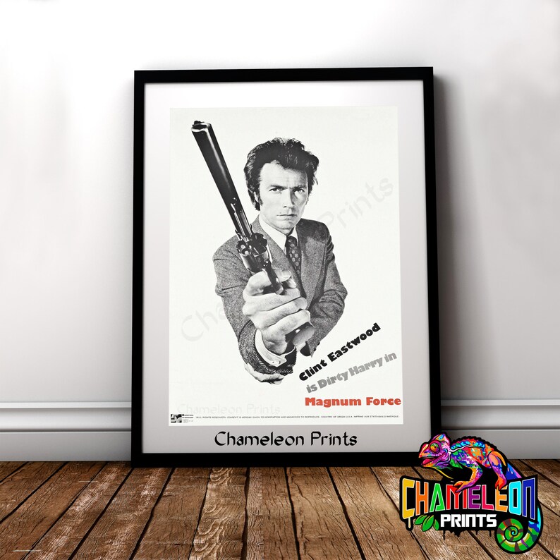 Dirty Harry Clint Eastwood Poster buy 2 Get 1 Free Use Discount Code