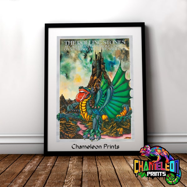 Rolling Stones Dragon Poster *Buy 2 Get 1 Free Use Discount Code BUY2GET1FREE*