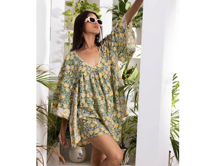 Wavlynn Boho Print Cotton Cami Dress For Women Summer Lightweight Relaxed Fit And Easy Care main image 1