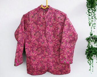 Handmade Reversible Cotton Kantha Jacket: Bohemian Patchwork Outerwear