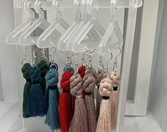 Aretes de macramé
