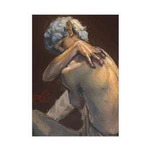 Cartoline artistiche Astarion ispirate a BG3, articoli di cancelleria artistica, biglietti d'auguri unici, regali per gli amanti dell'arte, decorazioni murali vintage
