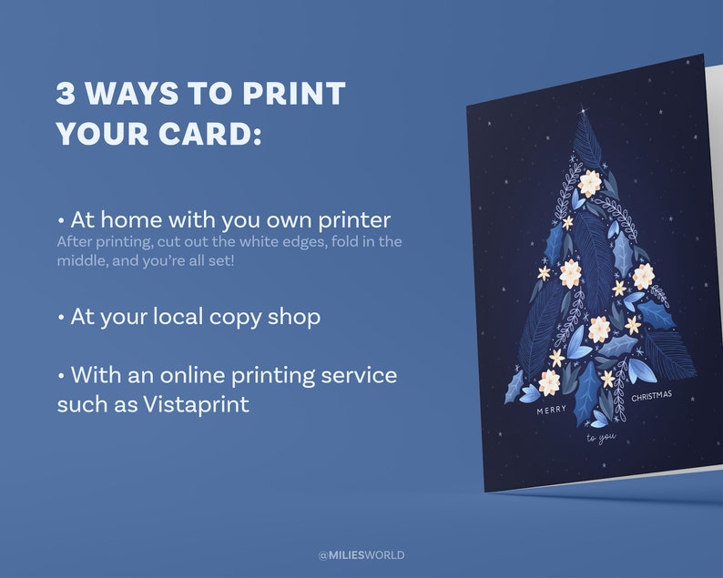 Printable Christmas Card Instant Download Greeting Card Etsy