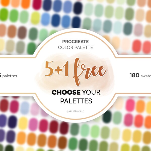 Custom Bundle - Procreate Color Palette Bundle, color swatches, iPad illustration, lettering, procreate art, download, chose your palettes