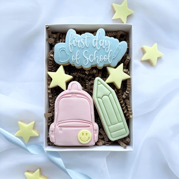 First Day of School Cookie Gift Box | Back to School | School Gifts | Personalised School Gifts | Cookie Treat Box | Nursery