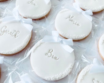 WEDDING COOKIES | Postal Cookies | Wedding favours | Name place cards | Favours | Gift | Custom | Biscuit | Personalised Name cookies