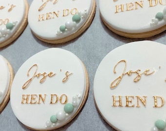 Personalised hen do cookies biscuits, bride tribe, bride squad cookies, hen party cookies, sugar cookies, hen party gifts, bride to be,