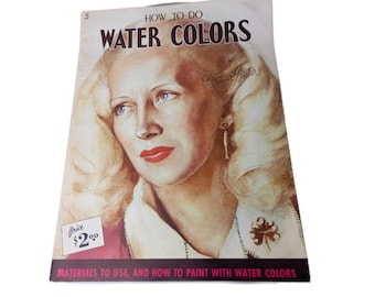 How to Do Water Colors (Walter Foster) Vintage Large Art Book