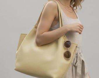Leather shopper | Handbag | Hobo bag | Tote bag | Women's leather handbag | Handbag | Shoulder bag | Leather | Shopper | Shoulder bag