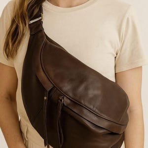 XXL crossbodytas, premium gewassen leer, schoudertas voor dames, crossbodytas, grote heuptas, gewassen leer, luxe leer, kleurselectie