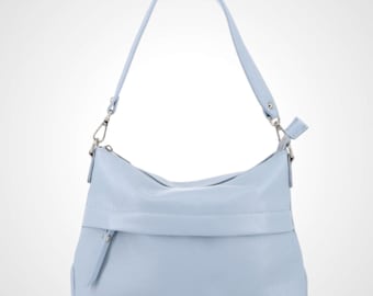 Bolsa de ombro feminina em couro legítimo, modelo pequeno estilo hobo, bolsa de mão em couro, bolsa transversal compacta de 20x22x7 cm